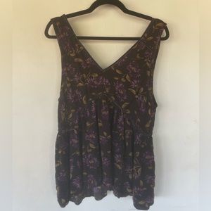 Flowy Foral V-Neck Blouse